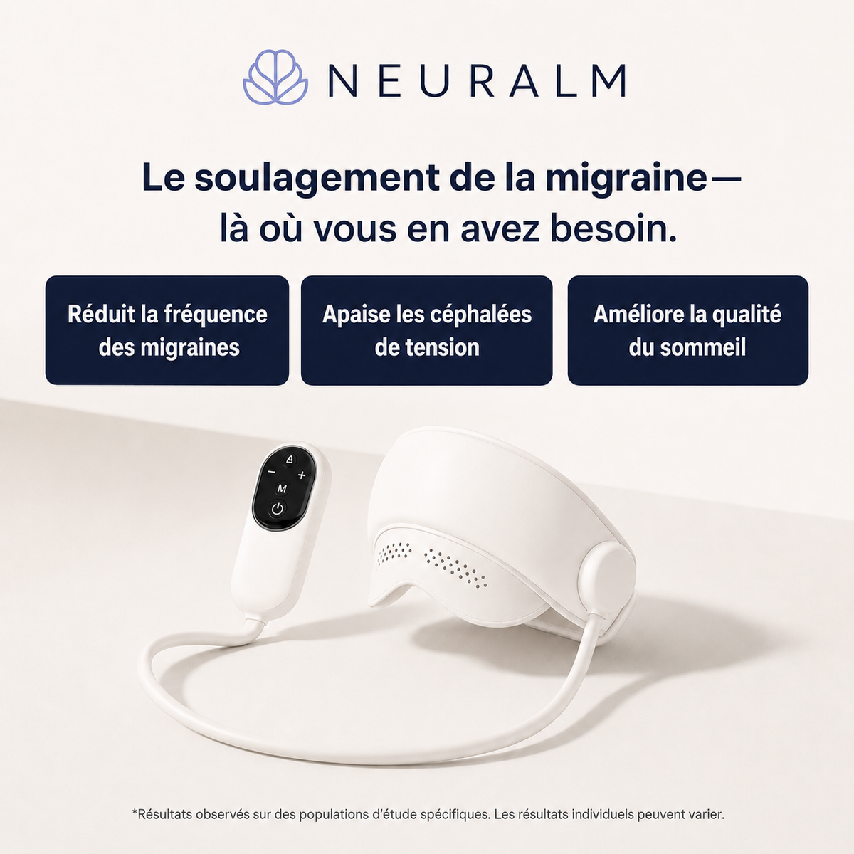 NEURALM One — Masque Anti-Migraine
